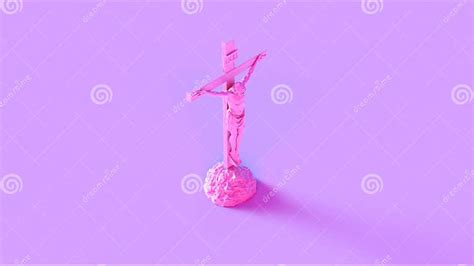 Pink Jesus Christ On The Cross With A Crown Of Thorns Jesus Of Nazareth