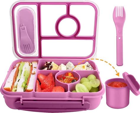 Broodtrommel Voor Kinderen Met Vakken Bento Box Voor Kinderen