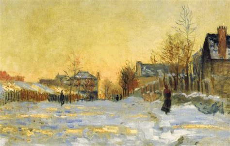 Wallpaper Picture The Urban Landscape Claude Monet The Snow Effect