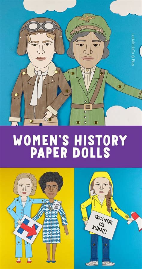 Womens History Month Craft Activities Printable Paper Doll Women In History Womens History