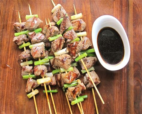 Japanese Beef and Green Onion Skewers (Yakitori) - Relish