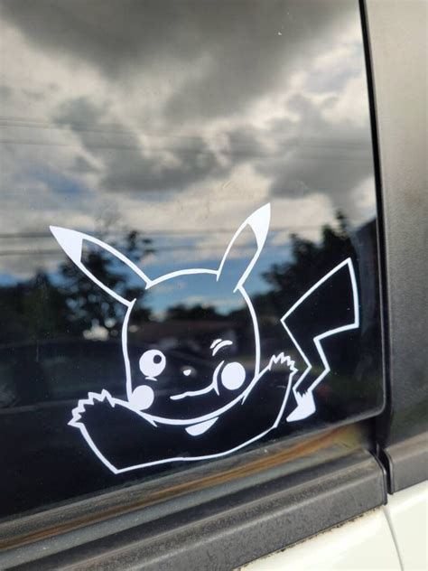 Pikachu Inspired Pokemon Vinyl Car Decal Free Shipping Multiple Colors