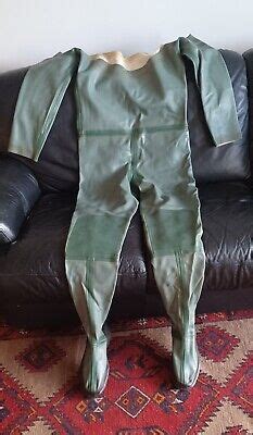 Viking Stavanger NORWAY FROGMAN RUBBER Drysuit Size M Boots 9 EBay