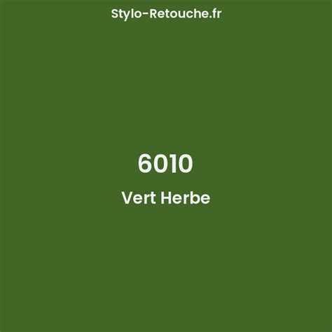 RAL 6010 Vert Herbe Opaque En Stylo Retouche Stylo Retouche Fr