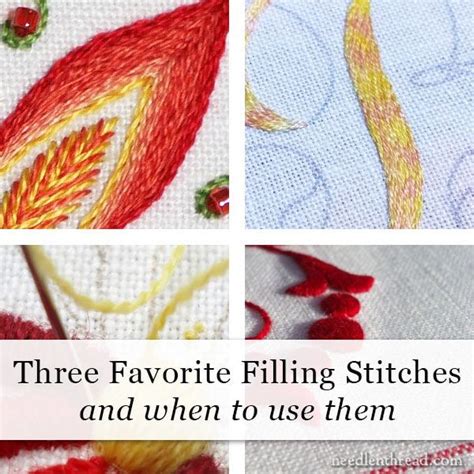 Three Favorite Filling Stitches When To Use Them NeedlenThread