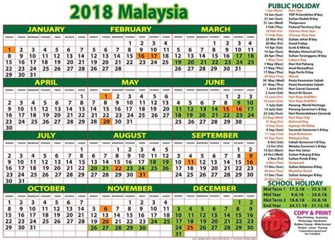 Jadual Hari Kelepasan Am Persekutuan 2018 Matt Johnston