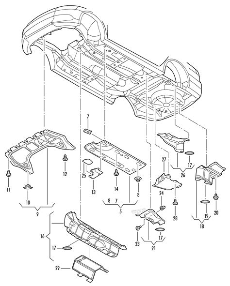 Underbody Trim Noise Insulation Heat Shield Vw