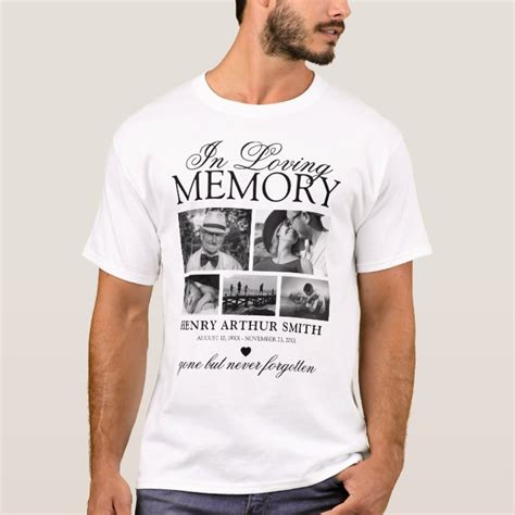 5 Photo In Loving Memory T Shirt