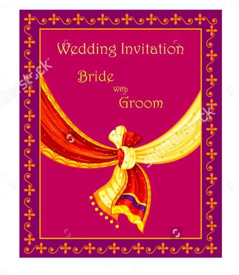 Tamil Wedding Invitation Template Vector Cards Design Templates