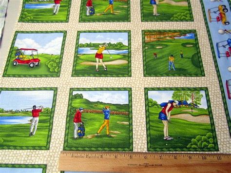 Swing Time Golf 35 Craft Panels By Henry Glass And Co Golf Quilt