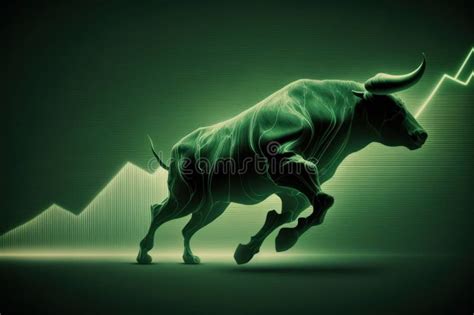 Bullish Stock Market Concept Bull Run With Graph Background