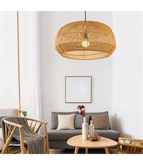 Bamboo Webbing Lamp Handmade Ada D Xh Cm Orientique Asianliving