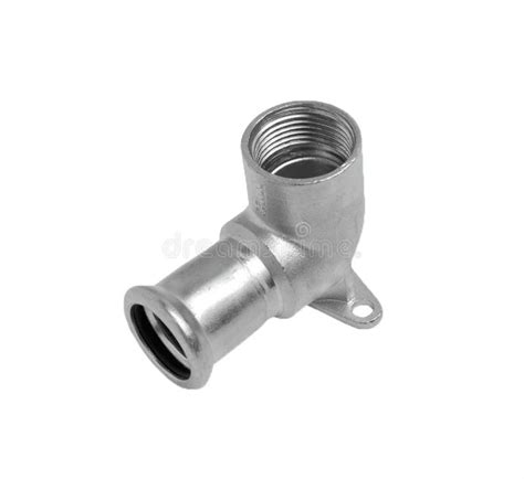 Metal or PVC Plastic Water Pipe Connection Valve, Plumbing. Stock Photo ...