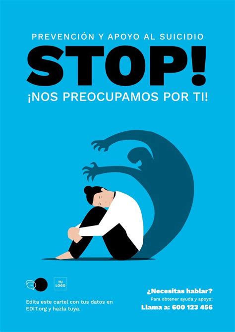 Hacer carteles sobre la prevención del suicidio online