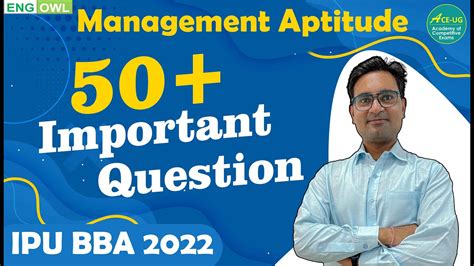 Management Aptitude Important Question Ipu Bba The English