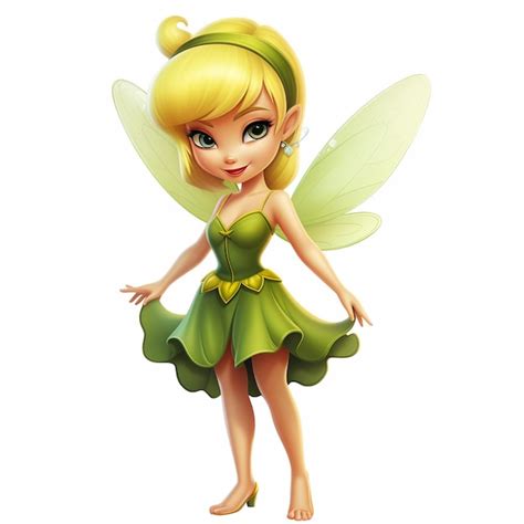 El Hada De Tinkerbell Es Una Chica Joven Y Linda De Dibujos Animados