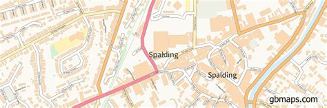 Spalding Vector Street Map
