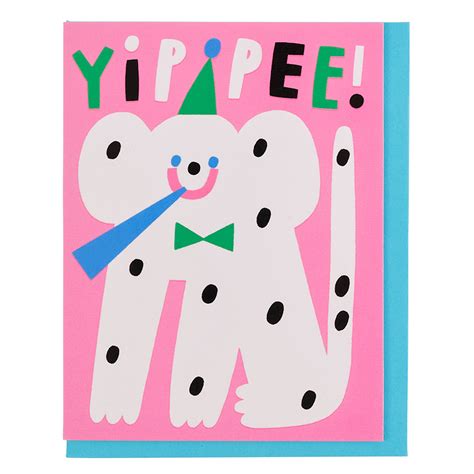 Yippee Dog Greetings Card Not Just A Shop