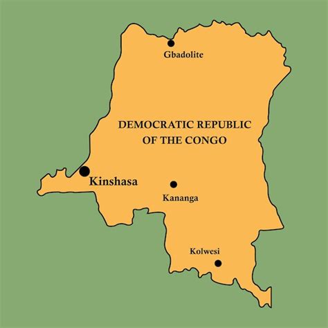 Premium Vector Democratic Republic Of The Congo Country Map