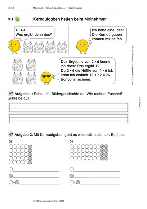 Grundschule Unterrichtsmaterial Mathematik Grundrechenarten Einmaleins