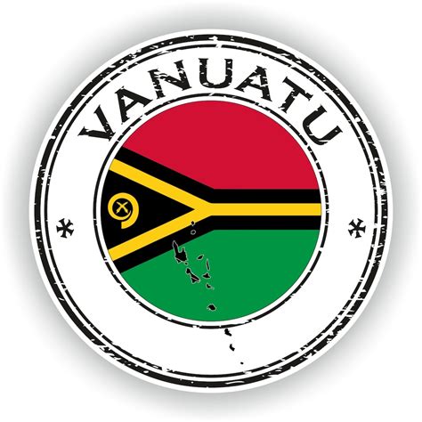 Vanuatu Seal Sticker Round Flag For Laptop Book Fridge Guitar Etsy