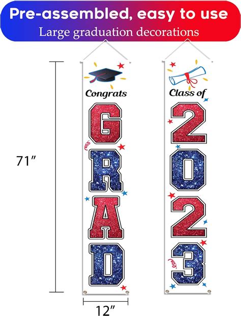 Buy Kmuysl 2023 Graduation Bannershanging Flags Porch Sign Class Of