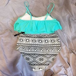 Swim Xxl Xl Pieces Bikini Swimsuit Lattice Nwot Poshmark