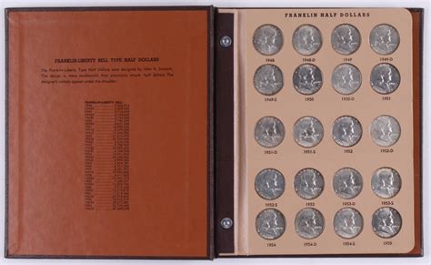 Complete Benjamin Franklin Silver Half-Dollars Collection of (35) Coins ...