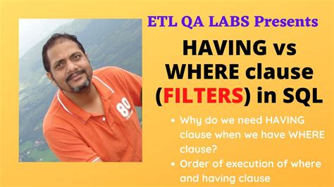 Difference Between HAVING And WHERE Clause In SQL With Example Having