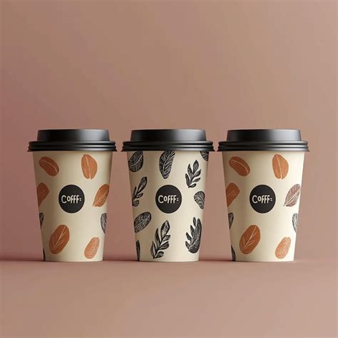 Disposable Coffee Paper Cup Mockup Design Premium AI Generated Image