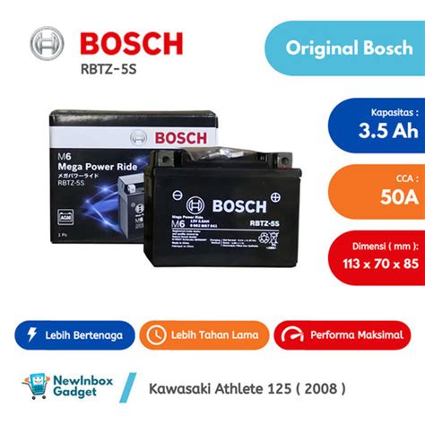 Jual Aki Motor Kawasaki Athlete Bosch Rbtz S Original Jakarta