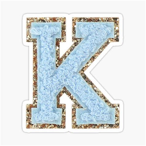 Preppy Blue Varsity Letter K Sticker By Ktp100 Varsity Letter