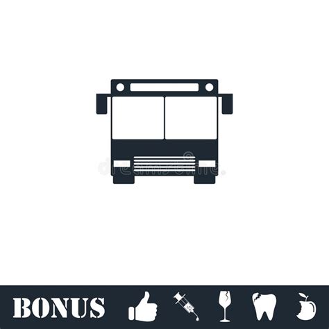 Icono Del Autob S Plano Ilustraci N Del Vector Ilustraci N De Conducir