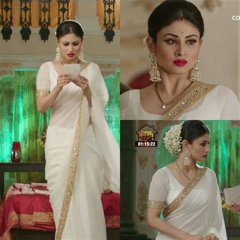 Mouni Roy Sarees Saree Dress Saree Styles White Saree