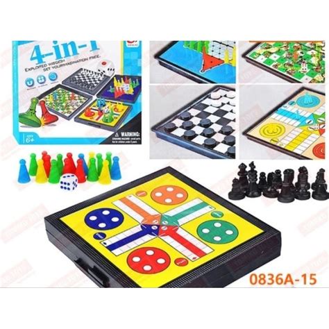 Jual MAINAN ULAR TANGGA MAGNET BOARD GAME MAGNETIC 4 In 1 CATUR LUDO