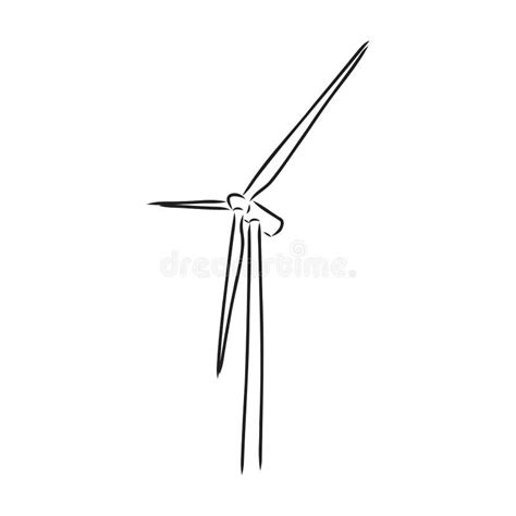 Windmill Doodle Style Stock Vector Illustration Of Wind