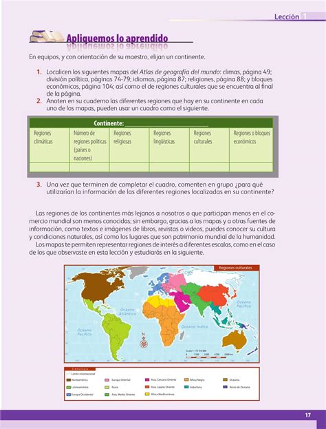 Libro De Geograf A Grado Contestado Geografia Sexto Grado