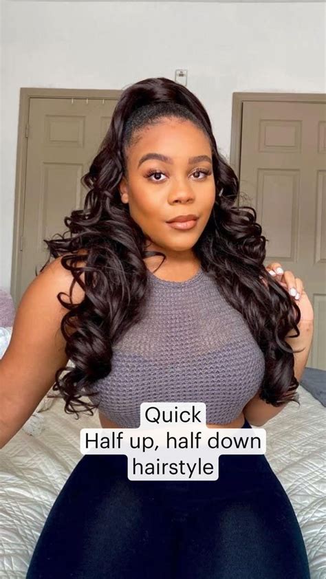 Quick Half Up Half Down Hairstyle From Amazon Down Hairstyles Hair Styles Protective Hairstyles