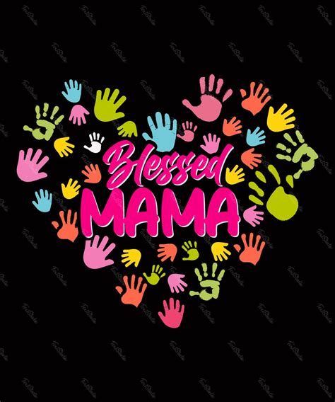 Blessed Mama Premium Vector File