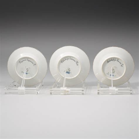 Assietter Sex Stycken Porslin Flora Danica Royal Copenhagen Danmark Tal Bukowskis