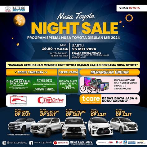 Yuk Datang Ke Nusa Toyota Night Sale Service Edisi Mei 2024 Nusa