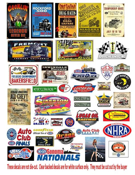 1:24 & 1:18 DRAG RACING DRAG STRIP POSTERS FOR DIORAMA DIECAST DISPLAYS DECALS | eBay