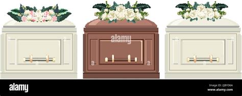 Set Of Different Coffins Illustration Stock Vector Image And Art Alamy