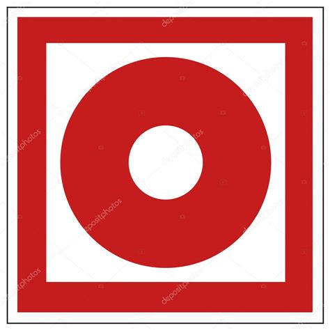 Fire Safety Sign Fire Hand Alarm Detectors Warning Sign Stock Vector