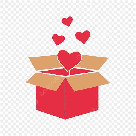 Caja Abierta Con 3 Corazones Pegatina Icono De Regalo De San Valentín