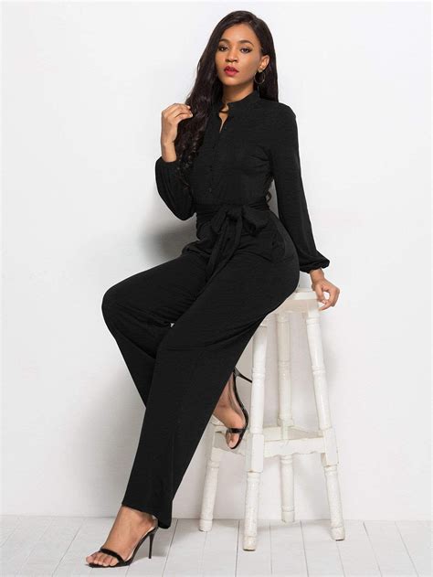 Tie Waist Wide Leg Jumpsuit Jumpsuits For Women Jumpsuit Elegant