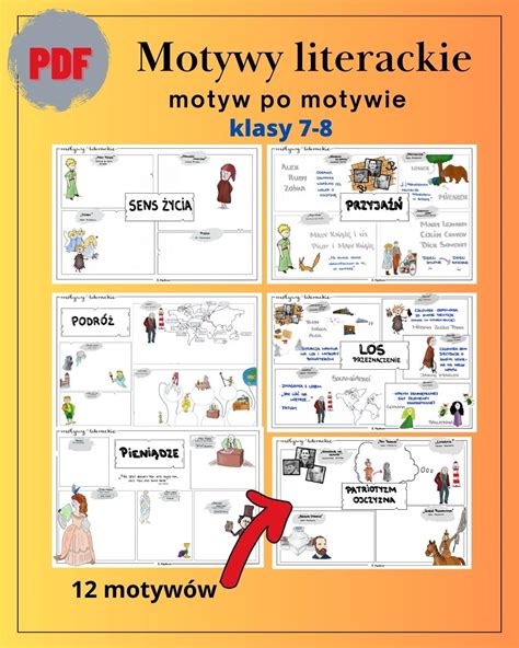 Motywy Literackie Klasy Kart Motyw Po Motywie Polonistka