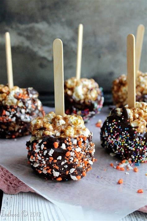 Chocolate Covered Caramel Popcorn Balls | Diethood