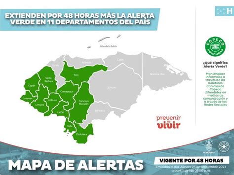 Copeco Extiende Por Horas M S La Alerta Verde En Departamentos