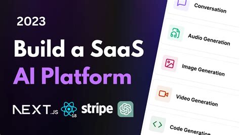 Build A Saas Ai Platform With Next Js React Tailwind Prisma